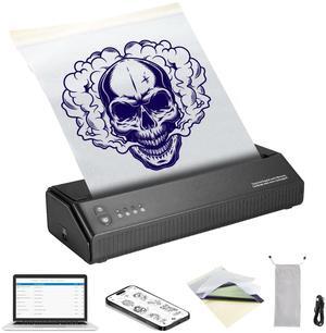 VEVOR Tattoo Stencil Printer, Wireless Bluetooth Tattoo Printer Transfer Stencil Machine with 10Pcs Transfer Paper, Compatible for iOSAndroid Phone, iPadPC (with Storage Bag)