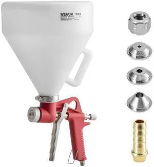 VEVOR Air Texture Spray Gun Drywall Texture Sprayer with 3 Nozzles 3.5mm 6mm 8mm