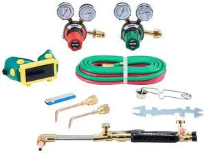 Oxygen Acetylene Torch Kit 12PCS Gas Welding Cutting Torch Kit 177'' Hose