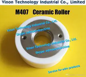 X058D340G51 M407 Pinch Roller FA20 57x18t (White Ceramic+SUS type) X058-D340-G51 Feed section DA835A, DA83500 for M itsubishi FA