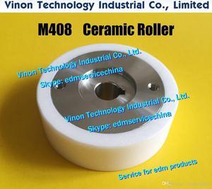 X058D339G51 M408 FA20 Capstan Roller 57x18t (White Ceramic+SUS type) X058D077G51 Feed section DA834A,DA83400 for Mitsubishi FA20