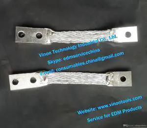 (2pcs) 100446736 edm Ground cable contact brush C301 L=71mm, Lower Contact Mesh 100.446.736, 446.736, 24.54.110 for ROBOFIL