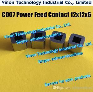 (2pcs/bag) C007 Power Feed Contact 12x12x10x6mm 630.654, 200630654, 200.630.654 for ROBOFIL 2030si, 4030si Upper Current Supply