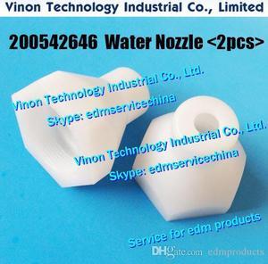 (2pcs) C208 Water Nozzle Ø6mm 542.646 Lower for ROBOFIL 230F,330F. 200542646, 200.542.646, 100542646 Charmilles edm Nozzle