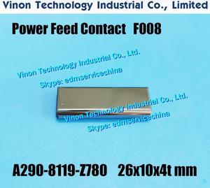 (2pcs) A290-8119-Z780-L 30x10x4tmm Power Feed Contact F008-1 for Fanuc iE,CiA series machine. edm electrode pin F006-2(30)