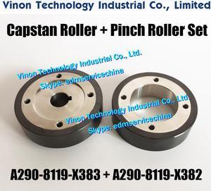 A290-8119-X382+A290-8119-X383 Pinch Roller F421+Capstan Roller F422 Set Ø80x22Tmm (2PCS/SET PACK) Fa nuc A290.8119.X382