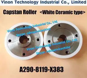 A290-8119-X383 Capstan Roller F422 Ø80x17x22t Feed Section (Please select the materials of Black Ceramic or White Ceramic type)