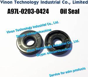 A97L-0203-0424 edm Oil Seal (2PCS pack), FA NUC Seal for Lower Bearings A97L.0203.0424, 24.06.707, A97L02030424 for 0iD,0iE,1iD,