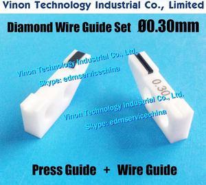 (2pcs) 0.30mm Set Wire Guides Diamond for Makino 20EC080A408+20EC080A409 Diamond Wire Hold Guide 20EC.080A.408, 11EC80A401