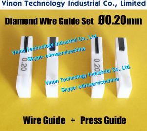 (2pcs) 0.20mm Set of Diamond Wire Guides 20EC080A406+20EC080A409 for Makino series Wire Hold Guide 20EC390A401 -Z1,20EC.080A.406