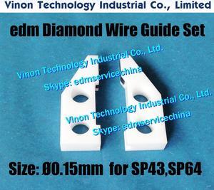 (2pcs) Ø0.15mm Set of edm Diamond Wire Guides 20EC080A405+20EC080A409 Makino Wire Hold Guide 20EC390A403-Z1, 6EC80B407,24.05.320