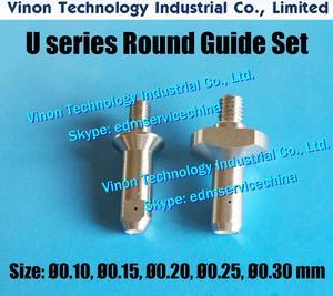 Ø0.15mm Set of U series Round Diamond Guide Set Upper & Lower 33EC085A105+33EC095A105 for Makino 33EC.085A.105, 33EC.095.A105