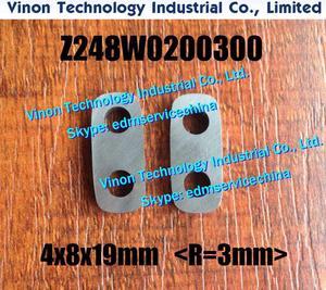 Z248W0200300 Power Feed Contact Upper (R3 New type) 4x8x19mm (R=3mm) Z248W0/200300 Upper Energizing Plate for Makino SP43.SP64