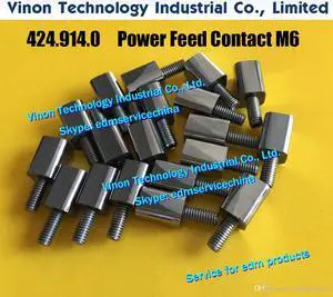 (2pcs/lot) 424.914.0 edm Power Feed Contact A010 size:12x12x30 M6 for Agie AC150,AC250,AC270 Current supply tungsten steel-M6