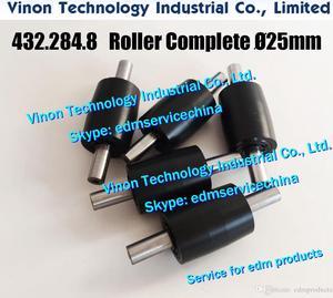 Agie 432.284.8 Roller complete for wire capture Ø25mm for Agie AC150-AC370HSS 432.284, 4322848, A529 Roller wire receptable