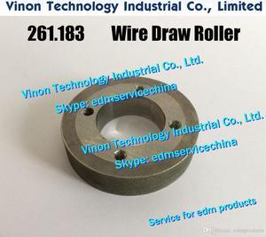 Agie 261.183 edm Wire Draw Roller 15.5xØ65.1mm (Tungsten Steel+SUS) for Agie Challenge,Classic,Evolution 590002254, 261183, 002.