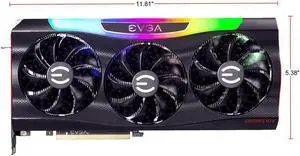 EVGA GeForce RTX 3090 FTW3 Ultra Gaming, 24GB GDDR6X, iCX3 Technology, ARGB LED, Metal Backplate, 24G-P5-3987-KR EVGA GeForce RTX 3090 FTW3 Ultra Gaming, 24GB GDDR6X, iCX3 Technology, ARGB LED, Metal Backplate, 24G-P5-3987-KR