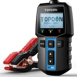 Car Battery Tester TOPDON BT100 12V 100-2000 CCA Automotive Alternator Load Tester Charging Cranking System