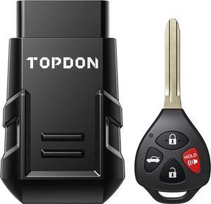 Key Fob Programming Tool TOPDON TOPKEY Car Key Programmer 10 OBD2/EOBD Functions for Toyota Scion Android iOS
