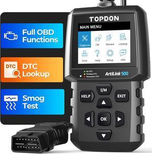 OBD2 Scanner TOPDON AL500 Car Diagnostic Scanner, Car Check Engine Light CAN Diagnostic Code Reader 10 OBD2 Functions