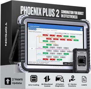 TOPDON Phoenix Plus 2 Car Diagnostic Scanner Active Test Bidirectional ECU Coding Topology Map AutoAuth for FCA SGW with 41+ Service 2 Year Free Update