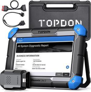 TOPDON Phoenix Lite 2 Wireless Automotive Diagnostic Scanner  Bi-Directional ECU Coding Scanner with 34+ Reset Services Full Systems Scan Tool