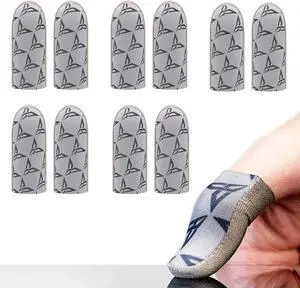 Flydigi P1 Lite 10 Pair Silver-Cloth Mobile Gaming Finger Sleeve, Exclusive Custom FlySilver Superconducting Silver Cloth, 0.3mm Extremely Thin Material, Zero Touch, Breathable, Extremely Sensitive