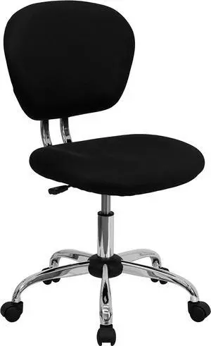 Flash Furniture Beverly Mid-Back Black Mesh Padded Swivel Task Office Chair with Chrome Base Flash Furniture Beverly Mid-Back Black Mesh Padded Swivel Task Office Chair with Chrome Base
