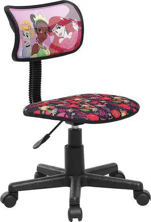Idea Nuova Princess Swivel Mesh Rolling Desk Chair