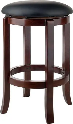 Winsome Walcott Swivel Bar Stool, 24", Walnut