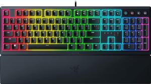 V3 Gaming Keyboard: Low-Profile Keys - Mecha-Membrane Switches - UV-Coated Keycaps - Backlit Media Keys - 10-Zone RGB Lighting - Spill-Resistant - Magnetic Wrist Wrest - Classic Black