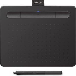 Wacom Intuos Small Bluetooth Graphics Drawing Tablet 4 Customizable ExpressKeys Portable for Teachers Students and Creators Compatible with Chromebook Mac OS Android and Windows  Black