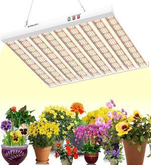 JideTech 2024 New SPF4000 LED Grow Light 400W 5x5ft Coverage, Use 1323pcs Diodes Sunlike Full Spectrum Veg Bloom Switch Growing Lamps for Indoor Plants Seeding Flower Led Plant Light Fixture