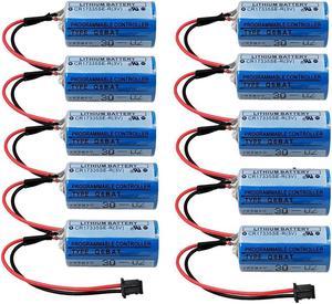 10PCS CR17335SE-R 3V Q6BAT PLC Lithium Battery with Plug for Q25PRHCPU Q170HBATC QNS FANUC System