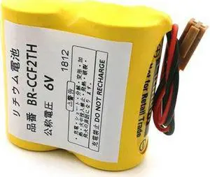 (1-Pack) BR-CCF2TH 6V 5000mah Battery PLC Lithium Replacement Battery for A06 Series A98L-0001-0902 with Brown Connector
