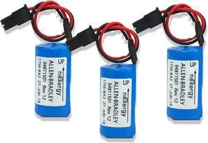 3PCS 3V 1756-BA2 1800mAh Replacement Battery for 1756-L1 1756-BA2 BR2/3A-AB, CNC Machine