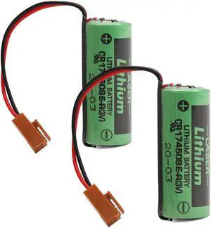 2PCS CR17450SE-R 3V 2500mah PLC Battery for A98L-0031-0012 CNC System with Plug