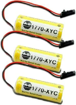 3Pcs 3V 1770-XYC 1800mAh Replacement Battery for PLC 1770-XYC/A 1770-XYB with 1756-BA1