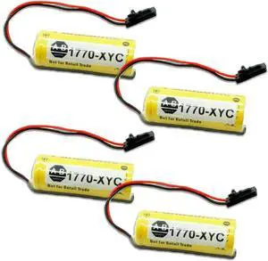 4-Pack 3V 1800mAh 1770-XYC Replacement Lithium Battery for  PLC 1770-XYC/A 1770-XYB Cell 1756-BA1