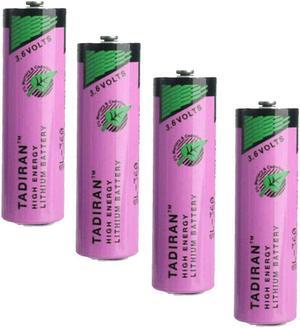 (4 Pack) 3.6V 2400mAh TL-5903 S AA Lithium Battery for TL-5903 SL-360 S7-400 ER14500 ER14505 TL-2100 6ES7971-0BA00 for S7-400 PLC CNC Machine