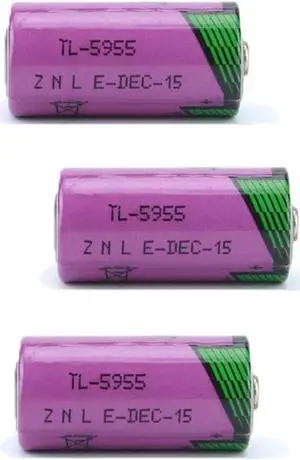 (3 Pack) TL-5955 2/3AA 3.6V 1650mAh Li-Battery for TL-4955 3.6V SL-761 ER14335 PLC, CNC Lithium Battery