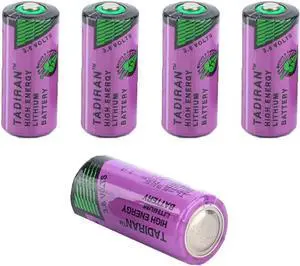 (5-Pack) TL-5955/TL-4955 2/3AA STD 1650mAh 3.6V Lithium Thionyl Chloride Battery Power for TL-4955 3.6V SL-761 ER14335 PLC, CNC Battery