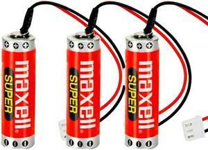 3PCS ER6C AA 3.6V 1800mAh PLC Lithium Battery for FX F2-40BL with Plug