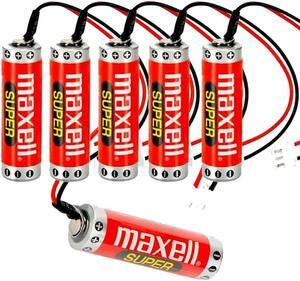 3.6V ER6C AA PLC Lithium Battery 1800mAh for FX F2-40BL (Pack of 6)