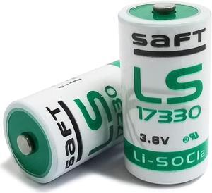 (2 Pack) SAFT LS17330 Size 2/3A 3.6V 2100mAh Battery for PLC Industrial Control Servo Driver Lithium Battery