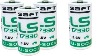 4PCS 3.6V 2100mAh 2/3A LS17330 Lithium Battery for SAFT Hunting Dogs, Carbon Monoxide Detectors, Intrusion Sensors, Invisible Fencing,RFID Tracking,Smart Utility Metering