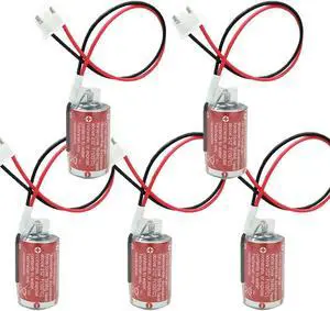 5Pcs ER3 Battery for Maxell ER3 3.6V 1100mAh Li-ion PLC Battery with PM-20BL Plug