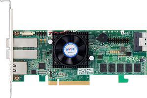 Areca ARC-1886-8X8I-54 (16-Ports PCIe Gen 4.0 Tri-Mode RAID Adapter, W/ SFF-8654 8i to 2x 8654 4i Cable)