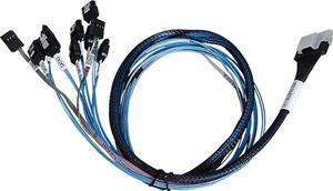 Areca SFF-8654 to Eight SATA with Sideband - 0.75 M