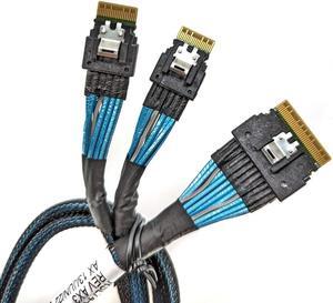 Areca SFF-8654 8i SlimSAS to x2 SlimSAS SFF-8654 4i - 1 Meter